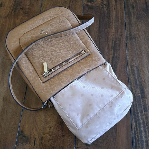 Kate Spade Leila Top Zip Shoulder Crossbody bag Pebble Leather Gingerbread Brown - Picture 10 of 15